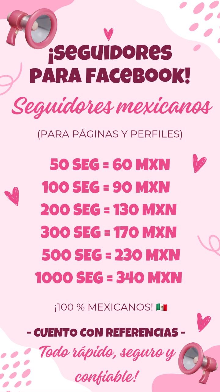 Lista de precios - Seguidores Mexicanos